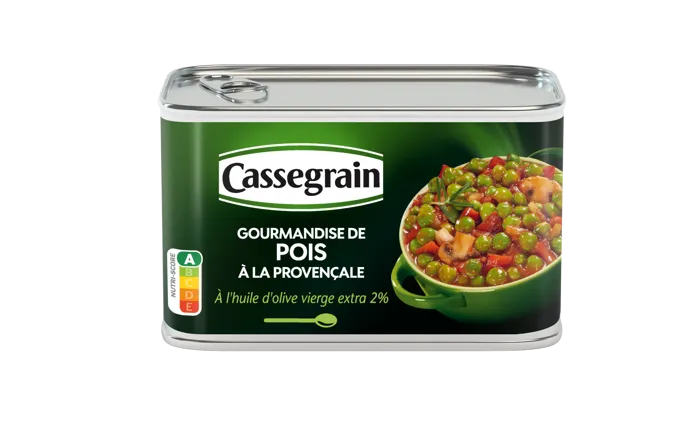 Image représentant Gourmandise de Pois à la Provençale à l'huile d'olive vierge-extra 2%