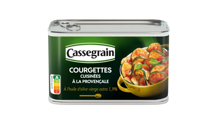 Image représentant Courgettes cuisinées à la Provençale à l'huile d'olive vierge-extra 1,9%