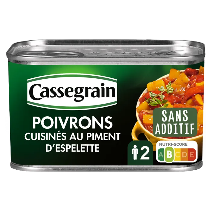 Image représentant Poivrons cuisinés au piment d'Espelette à l'huile d'olive vierge extra 4,9%