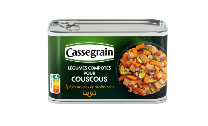 Légumes compotés pour Couscous épices douces et raisins secs