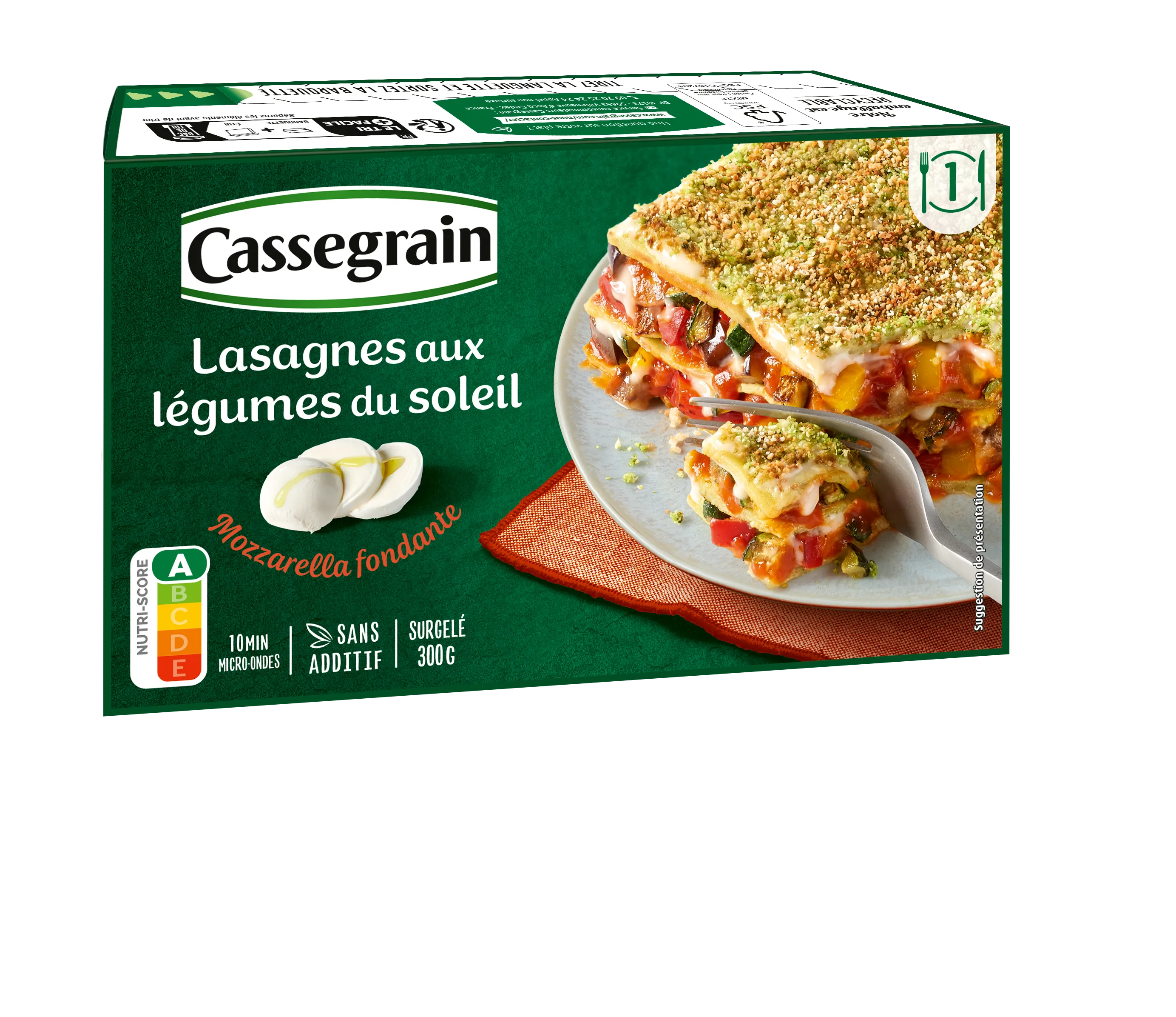Image représentant Lasagnes aux Légumes du Soleil, mozzarella fondante